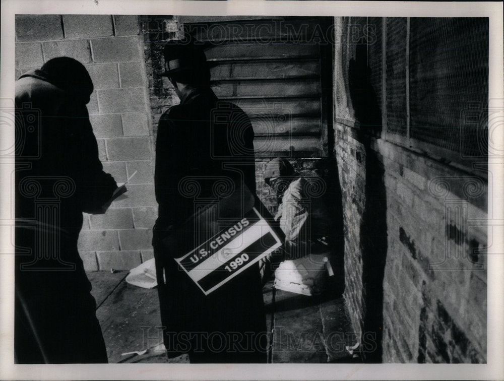 1990 Press Photo Census Bureau Census Takers Chicago - Historic Images