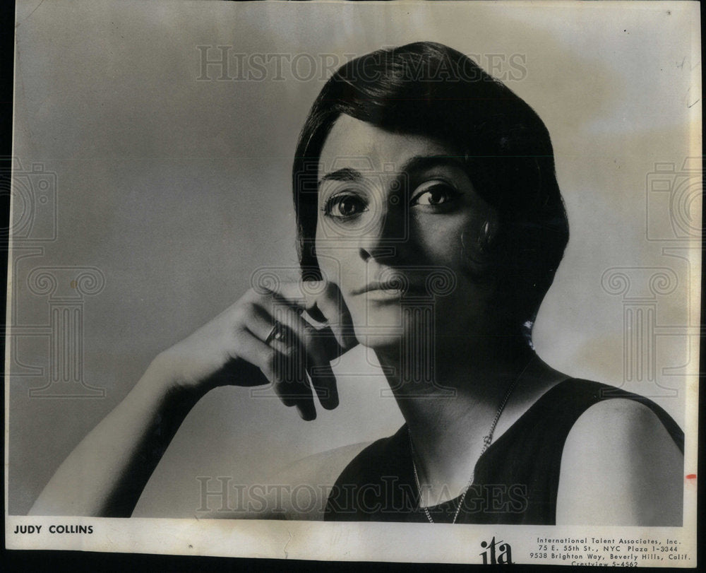 1963 Press Photo Folk Singer Judy Collins Activist - Historic Images