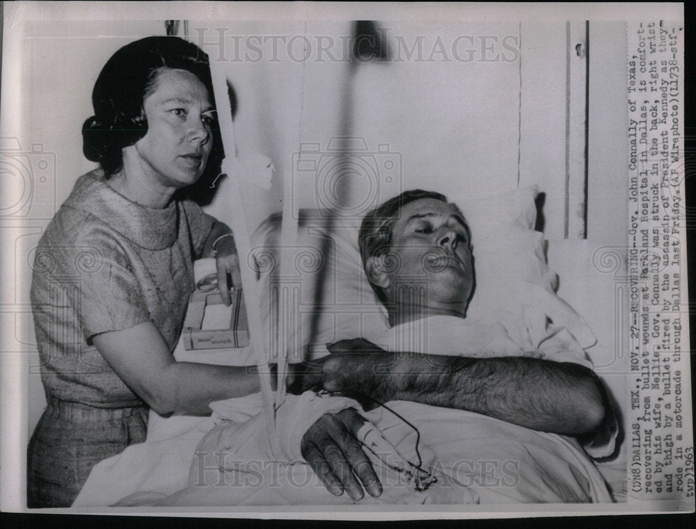 1963 Press Photo John Connally Bullet Wound Parkland - Historic Images