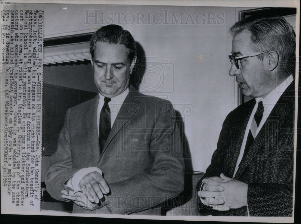 1964 Press Photo Texas Governor John B. Connally - Historic Images