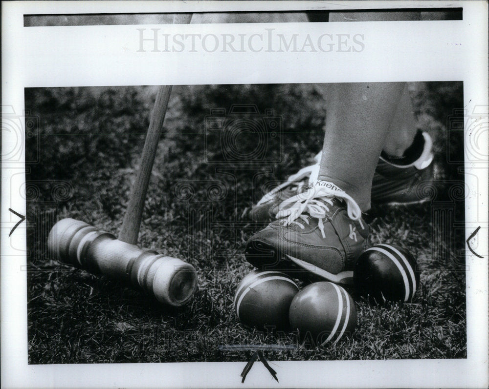 1982 Press Photo Detroit Croquet - Historic Images