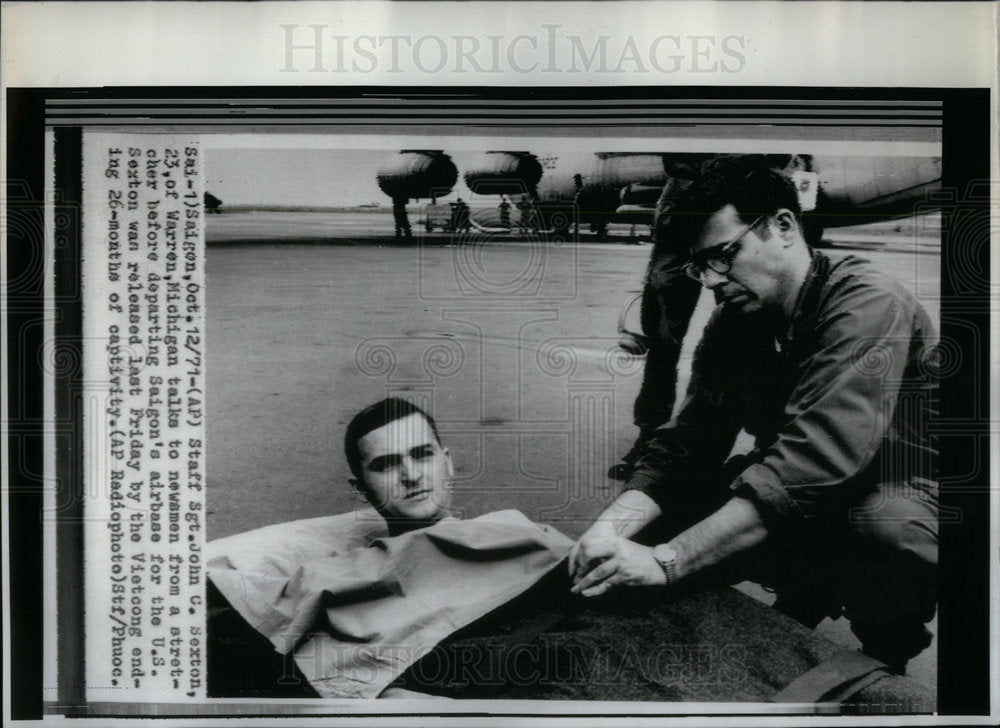 1971 Press Photo Staff Sgt. J Sexton Released Vietcong - Historic Images