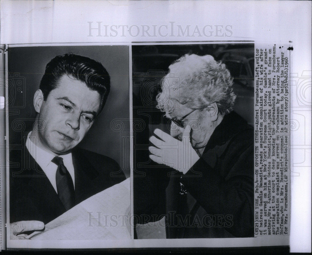 1960 Press Photo Heiress Suitor Complaint Grandmother - Historic Images