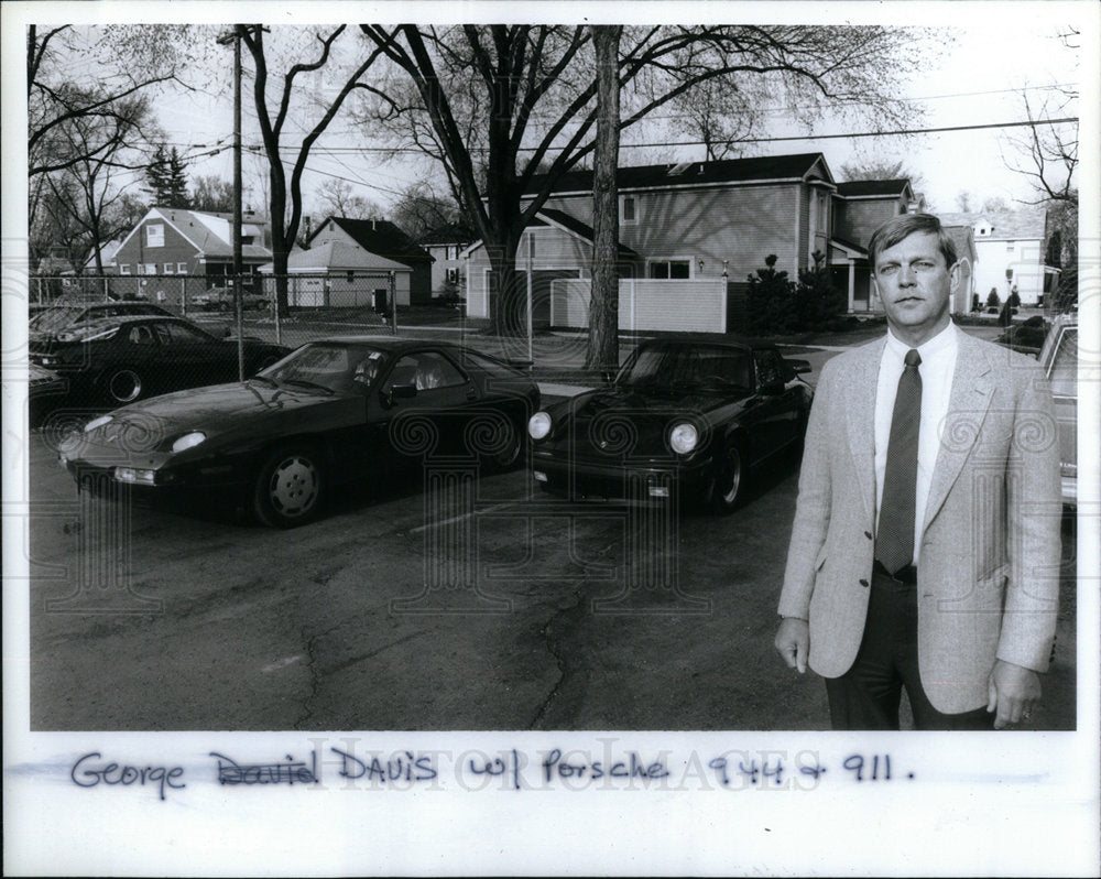 1988 Press Photo George Davis Porsche 944 911 - Historic Images