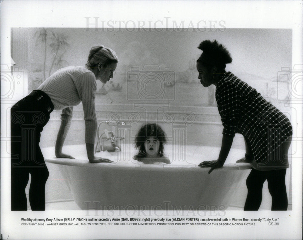 1991  Press Photo Warner Bros. "Curley Sue" - Historic Images