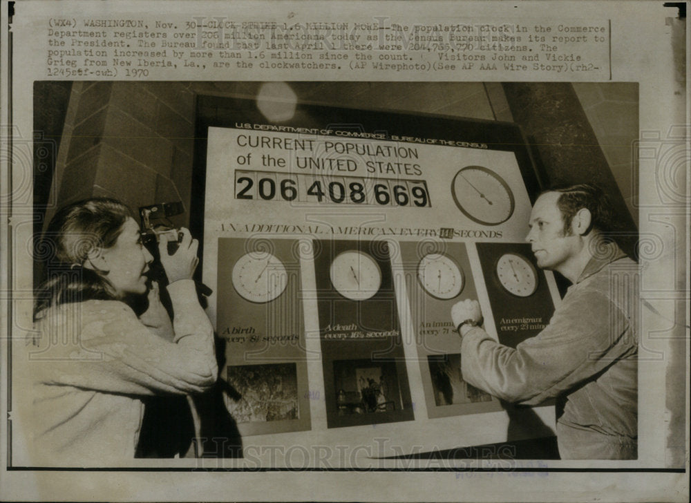 1977 Press Photo Current US population - Historic Images