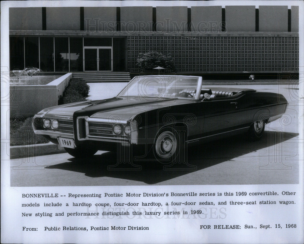 1968 Press Photo Pontiac Bonneville - Historic Images