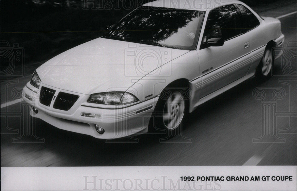 1992 Press Photo Pontiac Grand Am GT Coupe - Historic Images