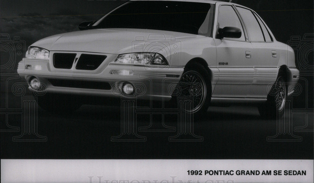 1992 Press Photo Pontiac Grand Am SE Sedan - Historic Images