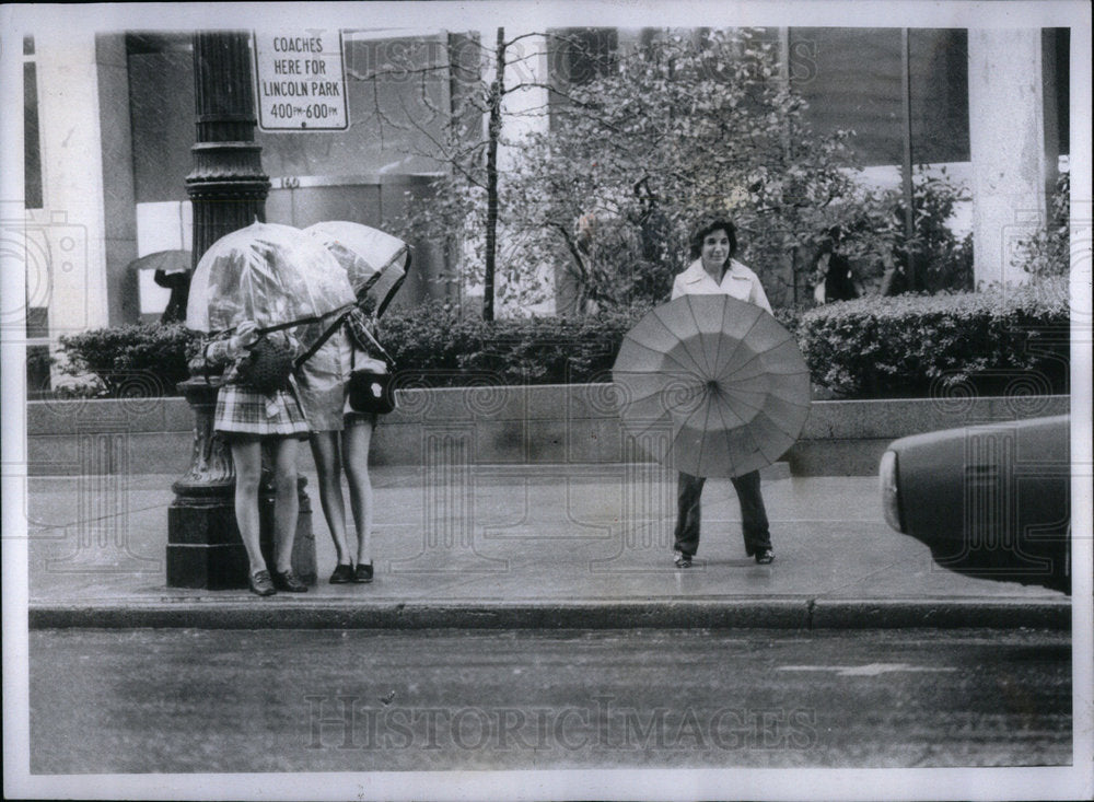 1973 Press Photo Downpour in Detroit - Historic Images