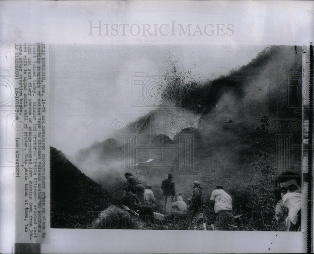 1959 Press Photo Kilauan Volcano Erupts Honolulu - Historic Images