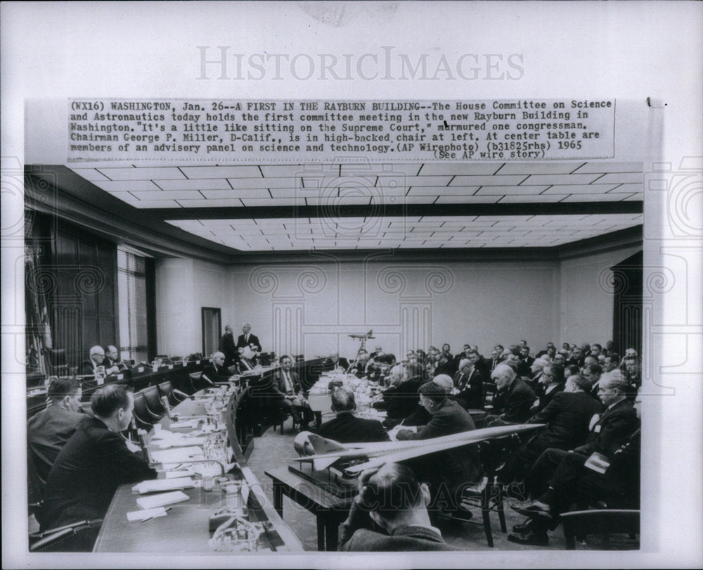 1965 Press Photo Committee Holds Meeting In Rayburn Bld - Historic Images