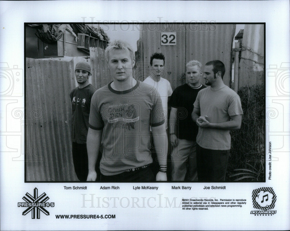 2001 Press Photo Pressure 4-5 American Rock/Metal Band - Historic Images