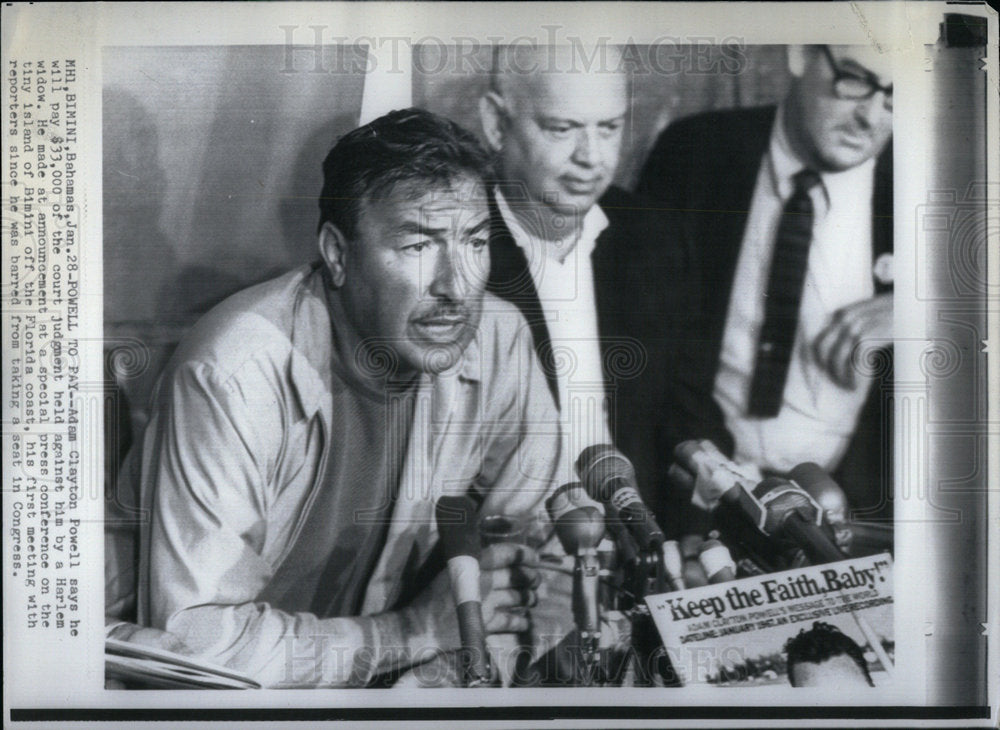 1967 Press Photo Adam Clayton Powell Politician Pastor - Historic Images