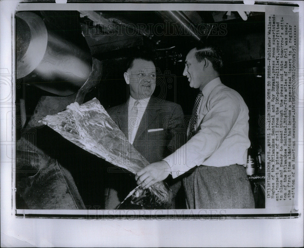 1957 Press Photo Publisher Wallace Hughes - Historic Images