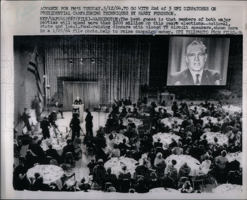 1964 Press Photo Democrat/Republican Party Fundraiser - Historic Images