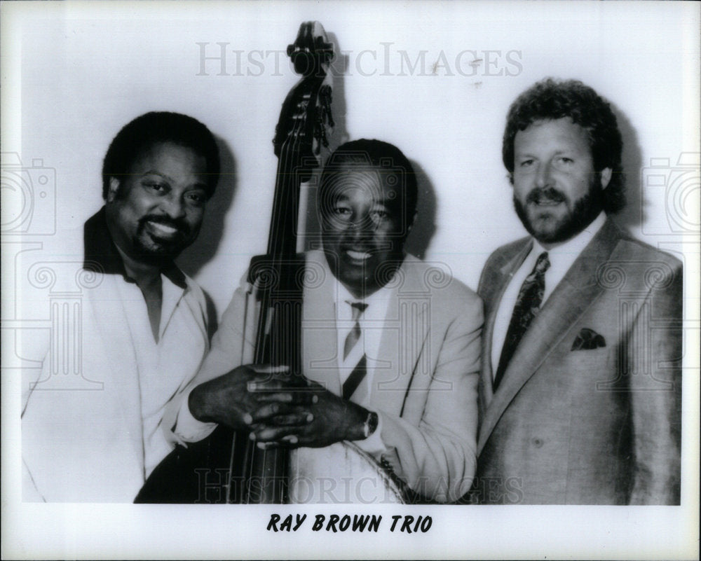 1990 Press Photo Ray Brown Trio Gene Harris Hamilton - Historic Images