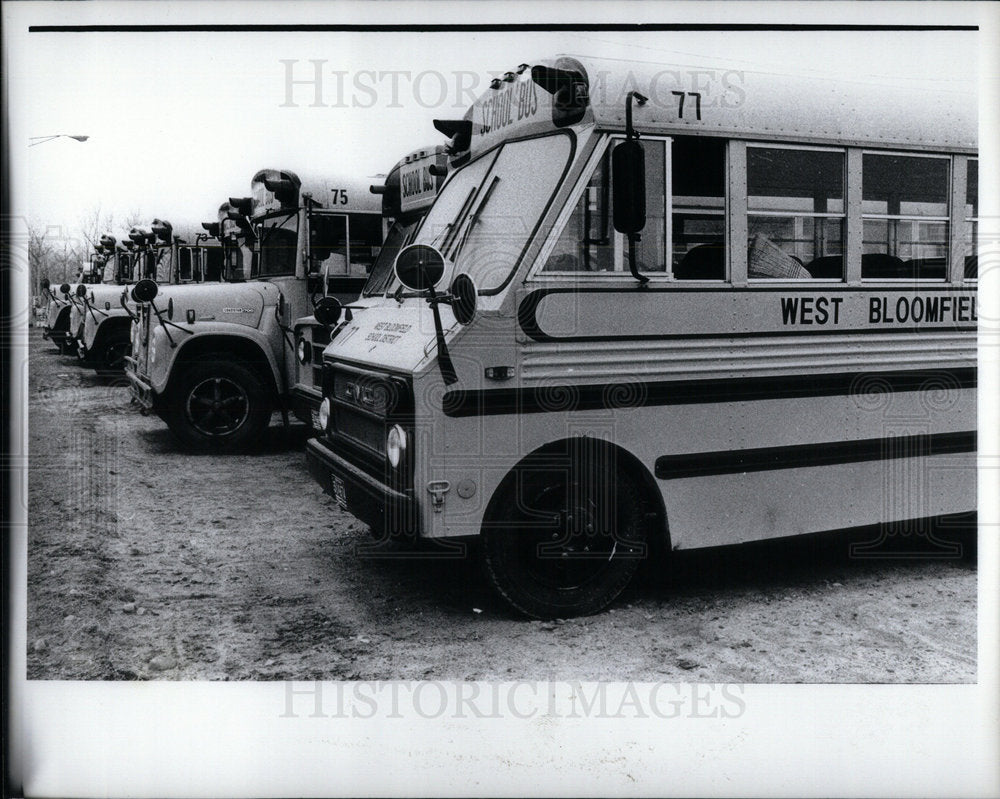 1979 Press Photo School Bus Strike - Historic Images