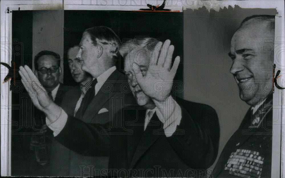 1955 Press Photo Soviet Premier Bulganin Geneva host - Historic Images