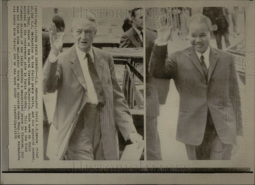 1970 Press Photo US Ambassador Bruce Xuan Thuy - Historic Images