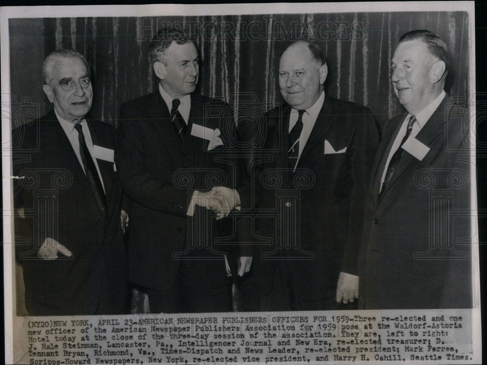 1959 Press Photo American Newspaper Publishers Officers - Historic Images