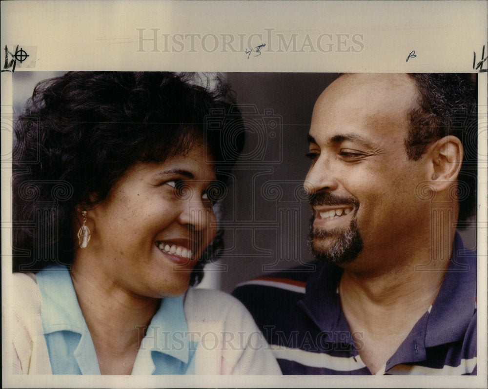 1991 Press Photo Andrea McClure Cameron Renew Vows - Historic Images