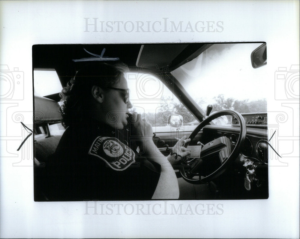 1986 Press Photo Judy Albin Mattawan Police Chief Mich - Historic Images