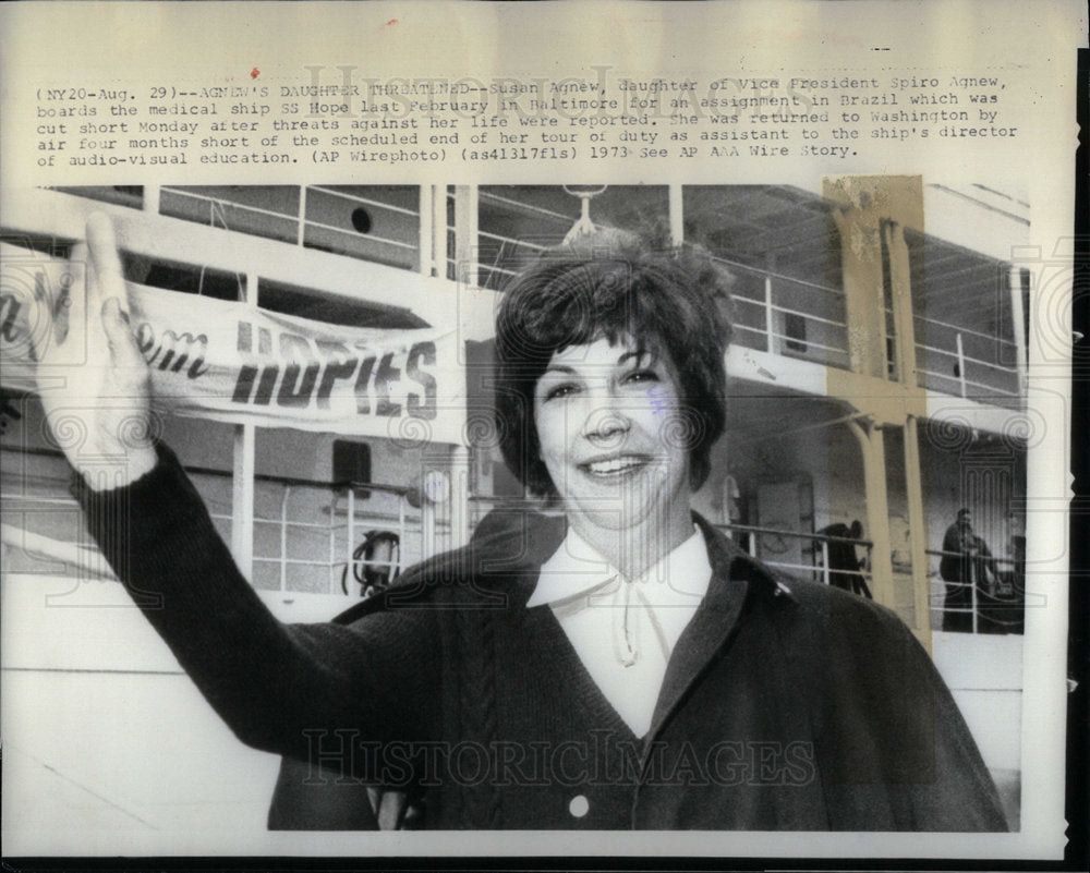 1973 Press Photo Vice President Daughter Susan Agnew - Historic Images