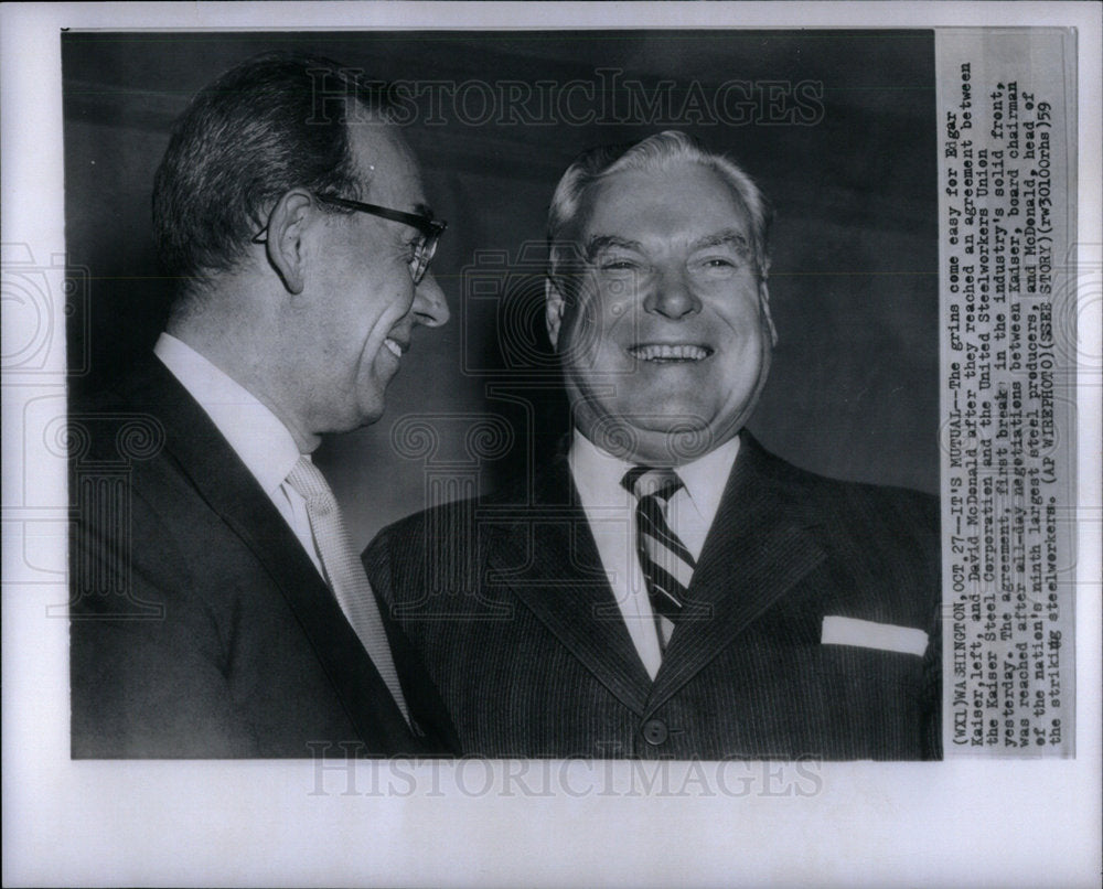 1959 Press Photo David J McDonald Labor Leader Chicago - Historic Images