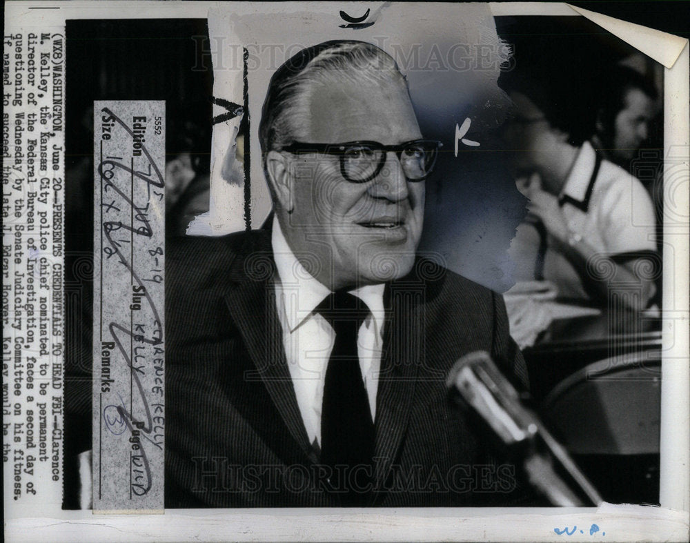 1973 Press Photo Clarence M Kelley Nominee FBI Director - Historic Images