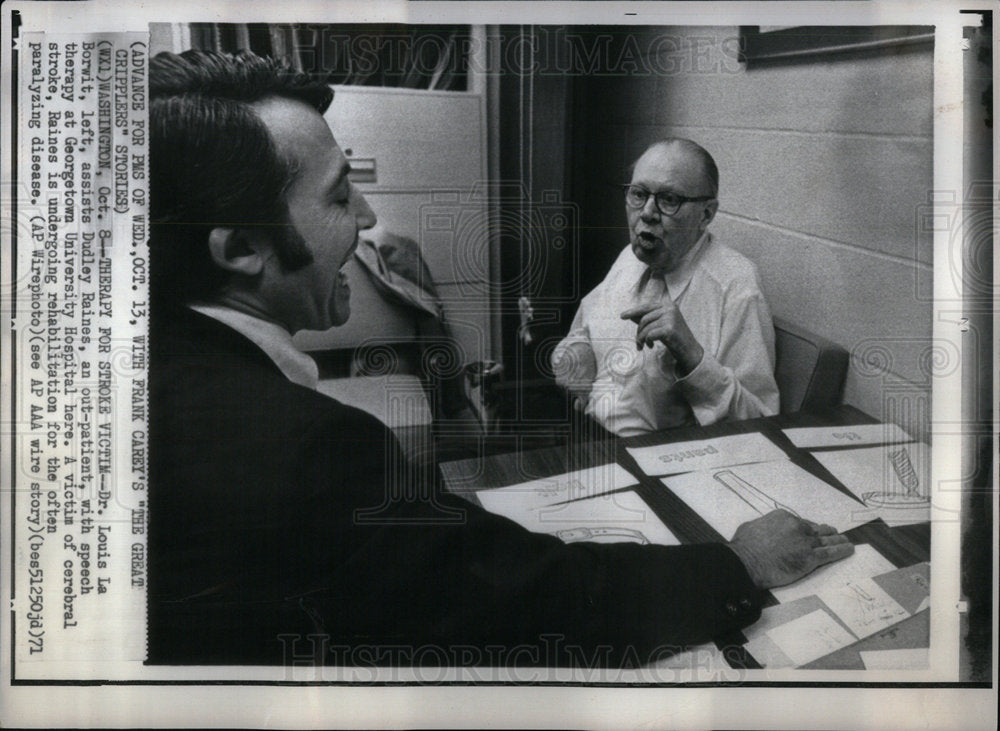 1971 Press Photo rehabilitation speech therapy - Historic Images