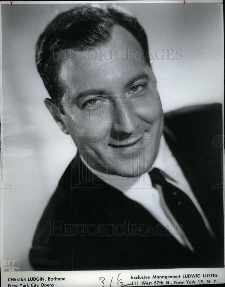 1962 Press Photo Chester Ludgin operatic baritone NY - Historic Images