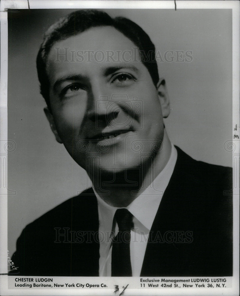 1961 Press Photo Chester Ludgin Lading Baritone German - Historic Images