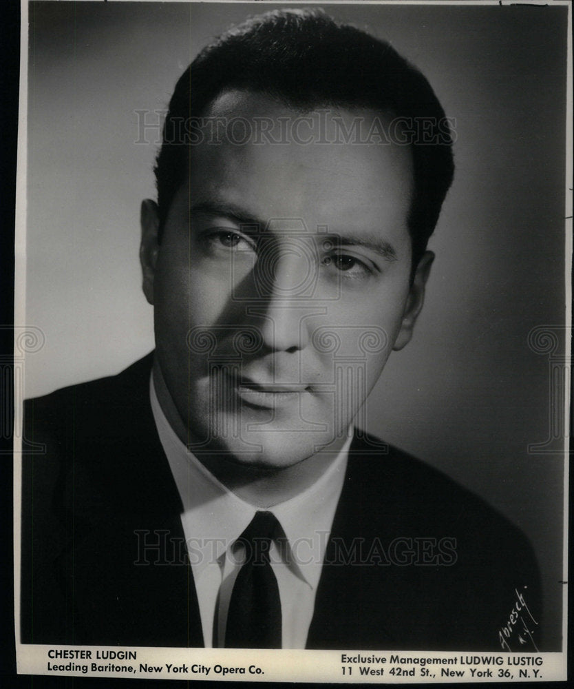 1962 Press Photo Chester Ludgin Leading Baritone Opera - Historic Images