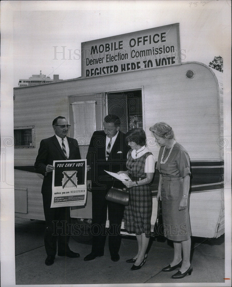 1964 Press Photo Mobile unit Voter Citizen Committee - Historic Images