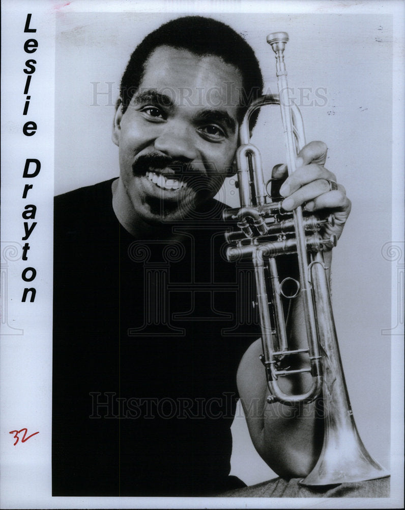 1990 Press Photo Leslie Drayton Trumpeter - Historic Images