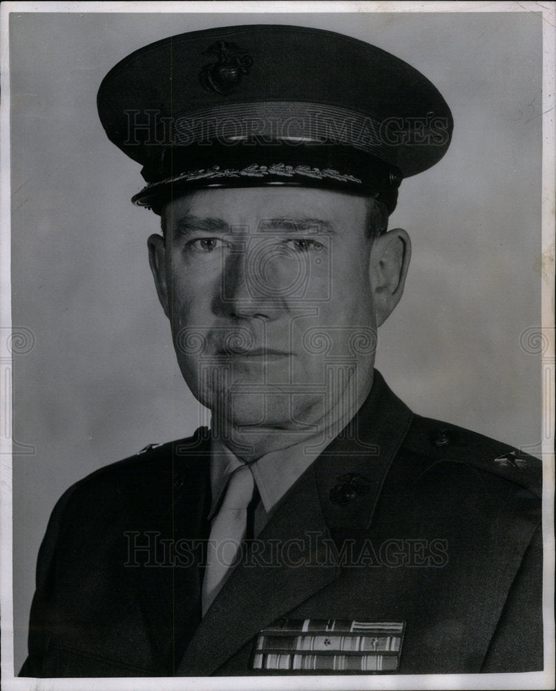 1957 Press Photo Brig Gen CB Drake Marine Corps reserve - Historic Images