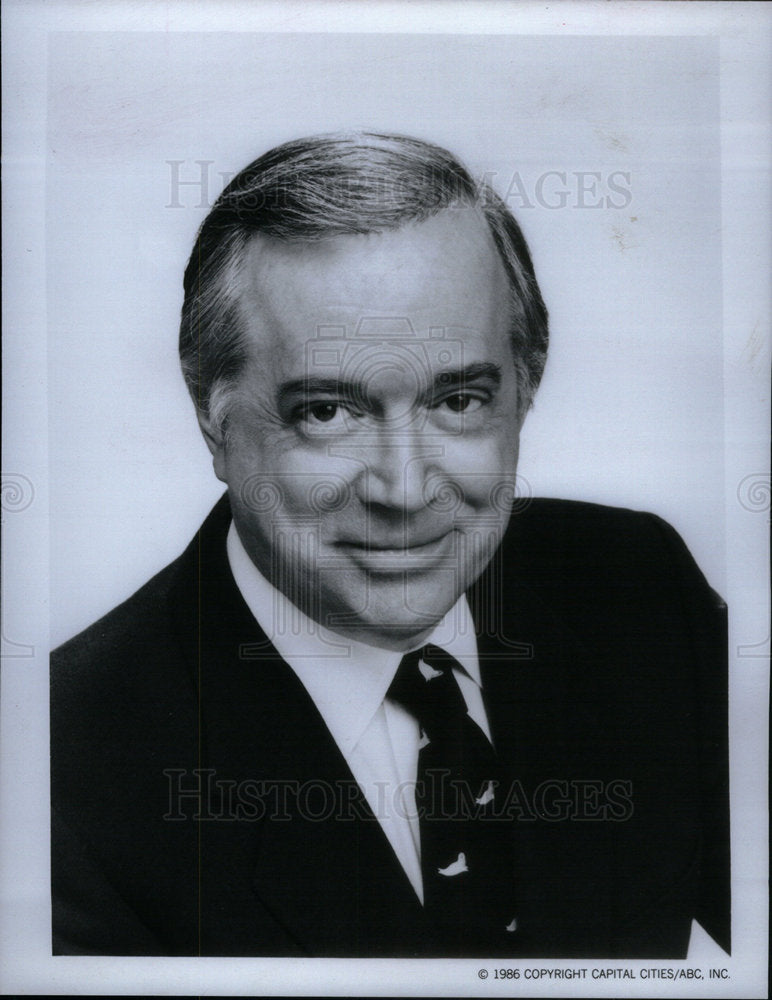 1986 Press Photo Hugh Malcolm Downs American Tv Host - Historic Images