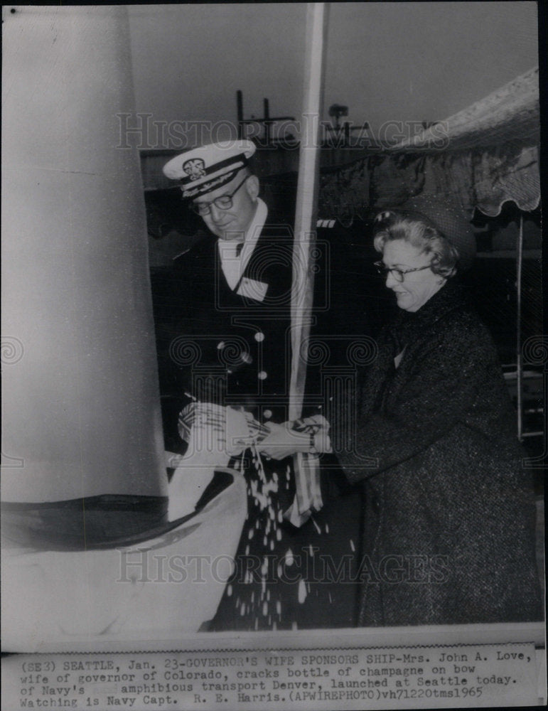 1965 Press Photo Mrs. John A. Love Colorado Gov. Wife - Historic Images