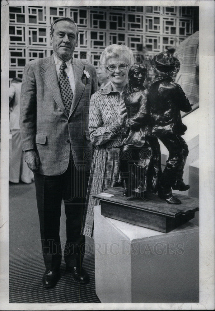 1981 Press Photo Mrs John Love wife Ex Governor museum - Historic Images