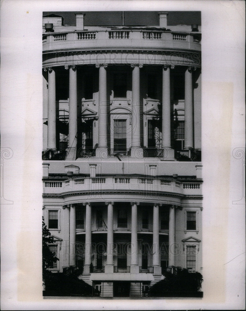 1948 Press Photo White House New Porch Exterior Picture - Historic Images