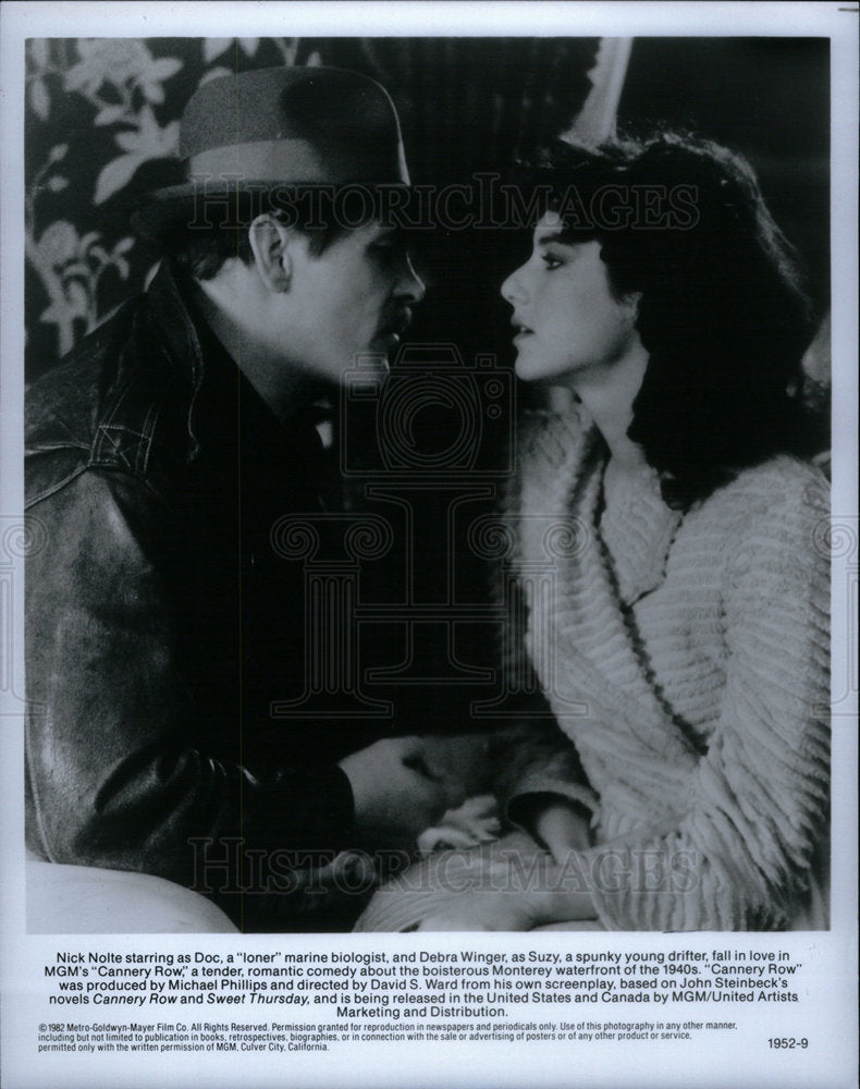 1992 Press Photo Nick Nolte Debra Winger Cannery Row - Historic Images