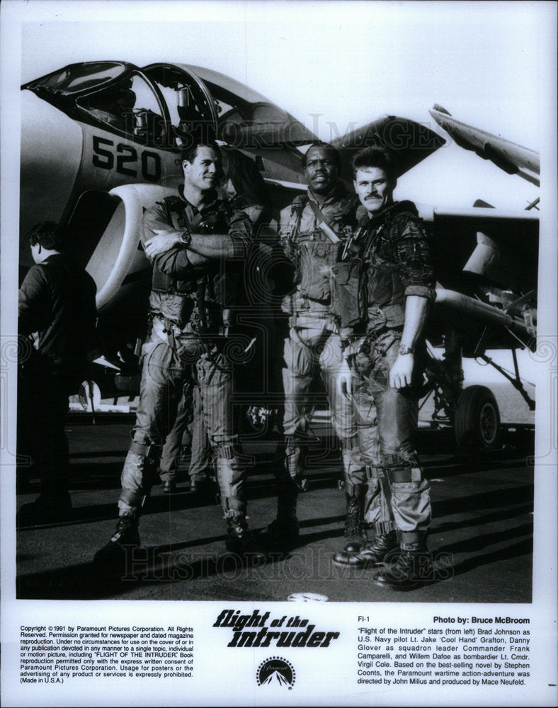 1991 Press Photo Brad Johnson Glover Flight Intruder - Historic Images