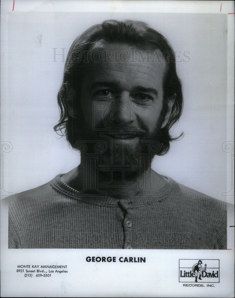 1970 Press Photo George Carlin American Author Grammy - Historic Images