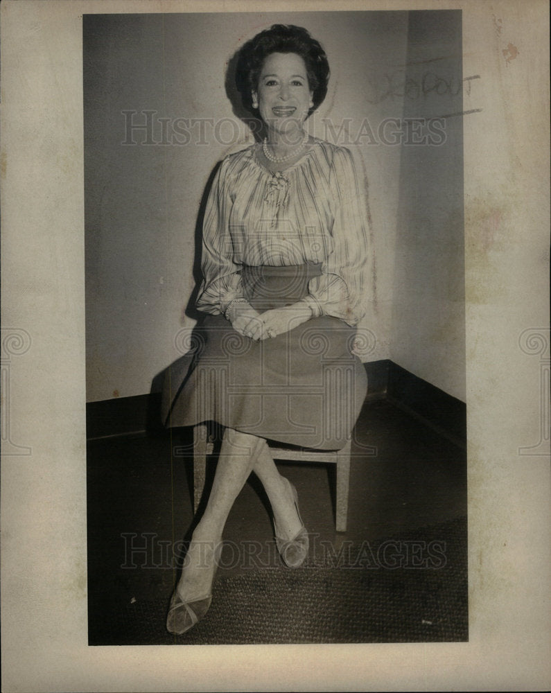 1980 Press Photo Kitty Carlisle American Singer Actress - Historic Images