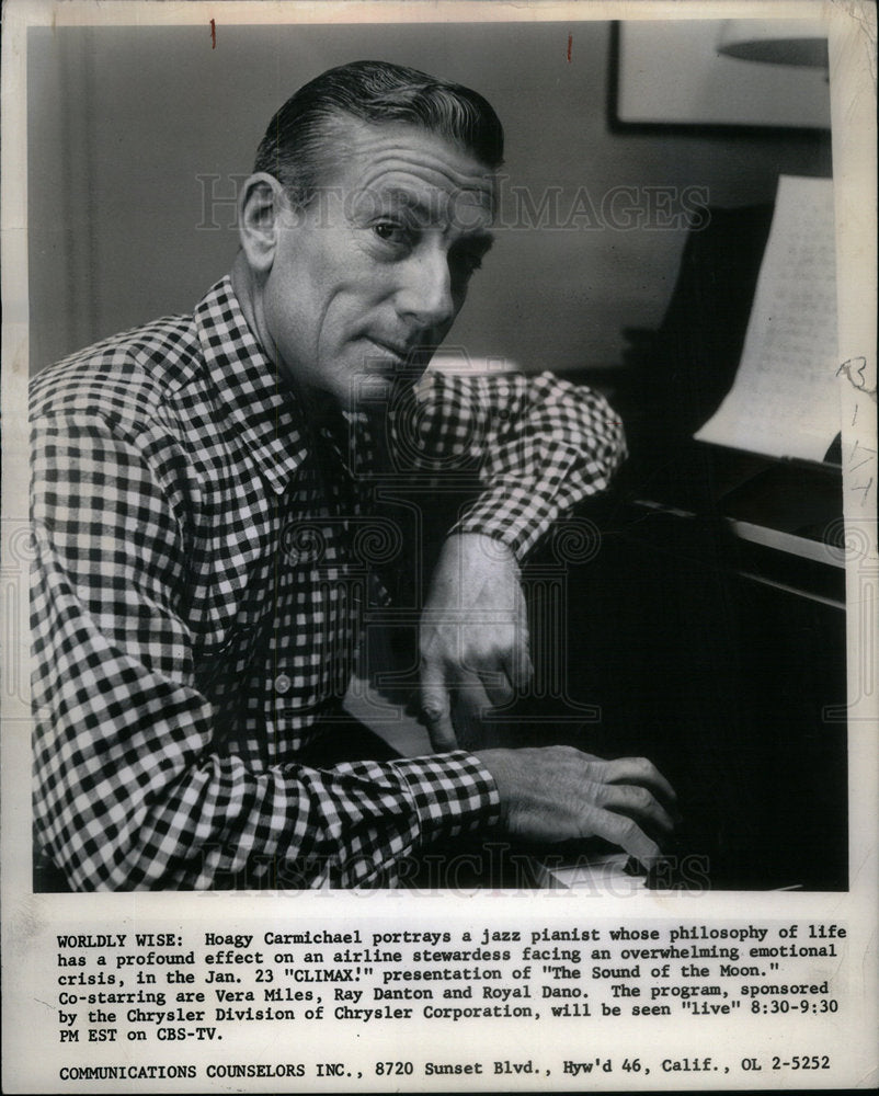 Hoagy Carmichael American Pianist Actor Composer - Historic Images