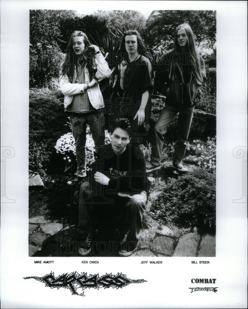 1991 Press Photo Carcass Mike Amott Ken Owen Jeff Steer - Historic Images