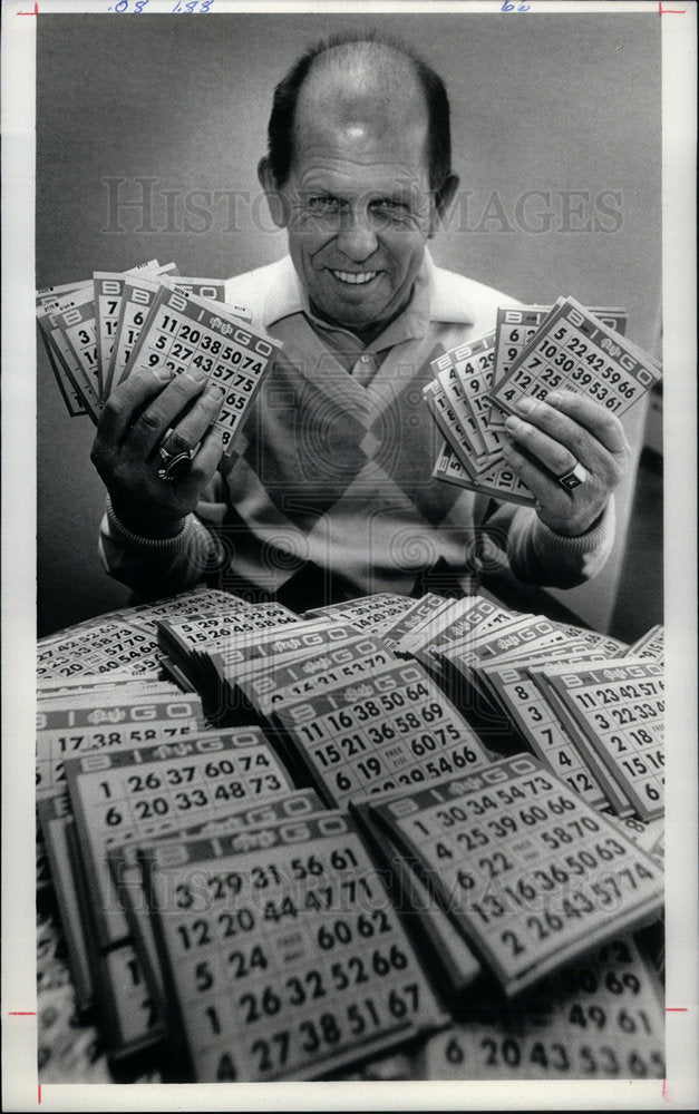 1987 Press Photo Pre James Hampton World Wide Bingo - Historic Images