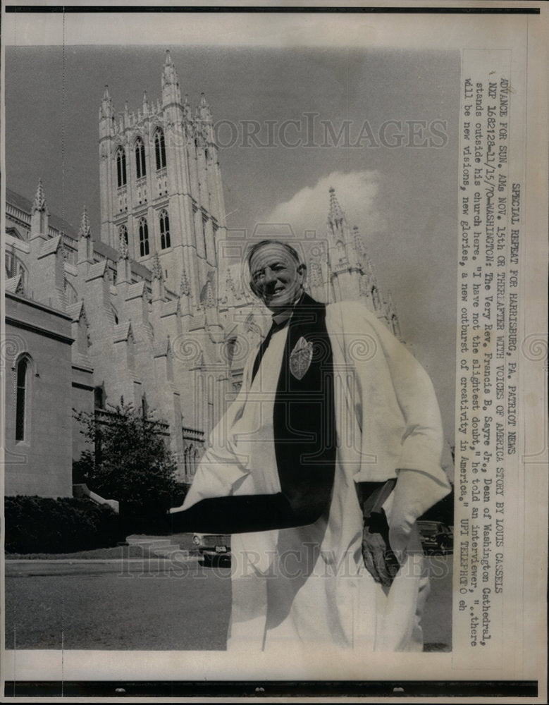 1970 Press Photo The Very Rev. Francis B. Sayre Jr. - Historic Images