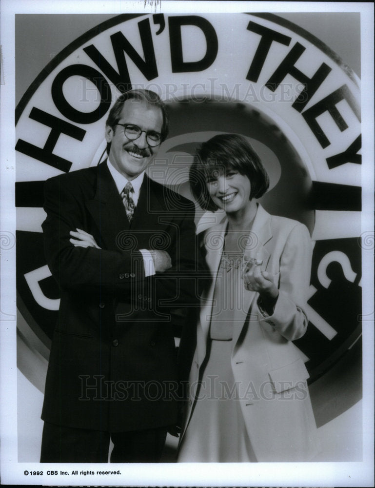 1992 Press Photo TV Hosts Pat O&#39;Brien &amp; Dorothy Lucey - Historic Images